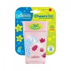 Krūzīte Dr. Browns Cheers 360 TC0109, 300 ml, rozā цена и информация | Бутылочки и аксессуары | 220.lv