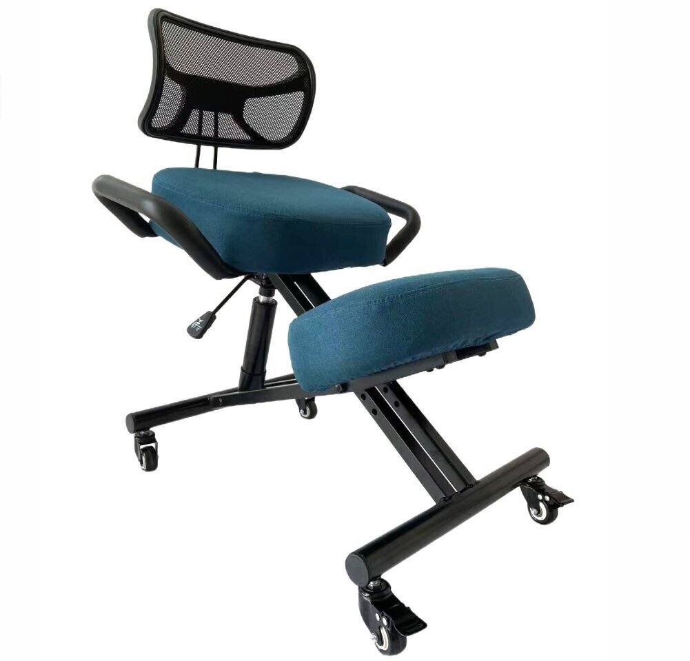 Ergonomisks krēsls Black Point O'Kneel Linen, zils цена и информация | Biroja krēsli | 220.lv