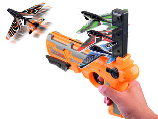 Rotaļu šautene-lidmašīnu palaišanas iekārta 2in1 Jokomisiada, oranža cena un informācija | Rotaļlietas zēniem | 220.lv
