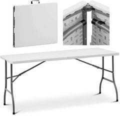 Balts saliekams dārza galds, 152 x 70 x 74 cm цена и информация | Столы для сада | 220.lv