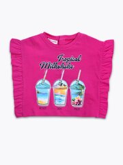 T-krekls meitenēm Brums 520088437, rozā cena un informācija | Krekli, bodiji, blūzes meitenēm | 220.lv