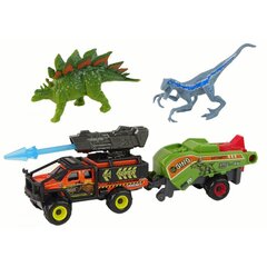 Dinozauru un automobiļa ar piekabi komplekts Dino Hunter цена и информация | Игрушки для мальчиков | 220.lv