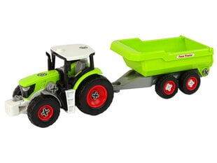 Трактор с прицепом Green Farm цена и информация | Игрушки для мальчиков | 220.lv