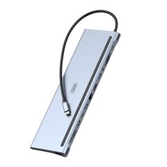 XO adapter HUB HUB010 12in1 gray цена и информация | Адаптеры и USB разветвители | 220.lv