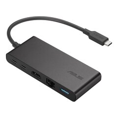 Док-станция ASUS Dual 4K USB-C Проводная USB 3.2 Gen 2 (3.1 Gen 2) Type-C Черный цена и информация | Адаптеры и USB разветвители | 220.lv