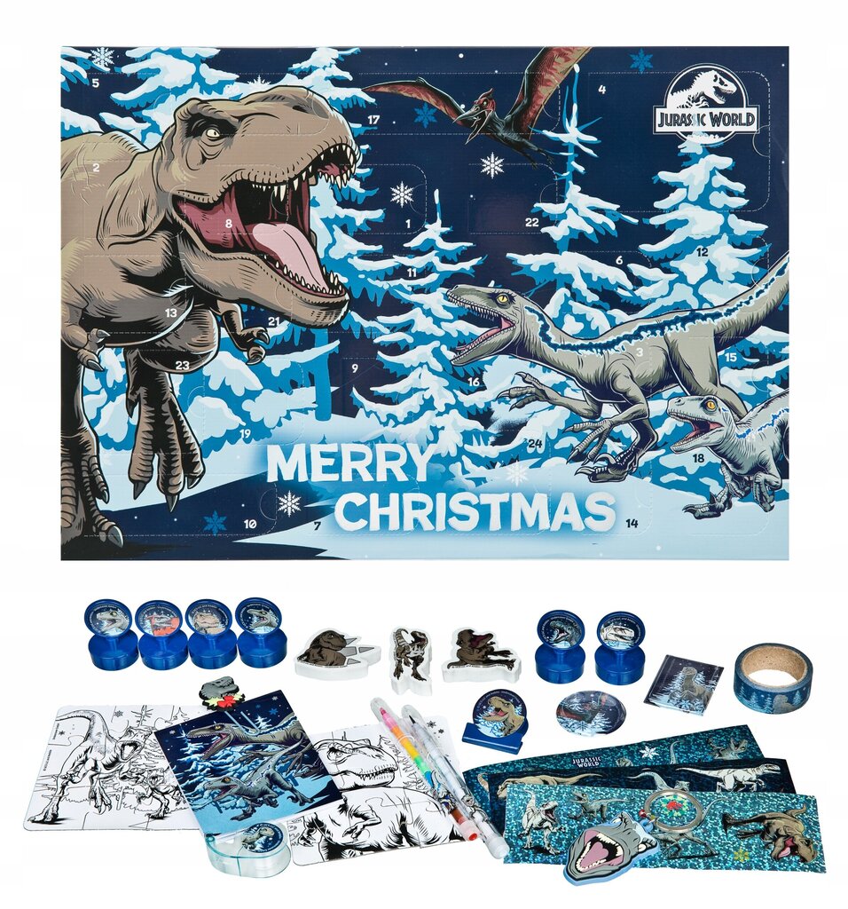 Adventes kalendārs bērniem Jurassic World, JUWD8025 цена и информация | Rotaļlietas zēniem | 220.lv