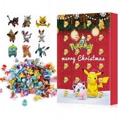 Adventes kalendārs bērniem Pokemonu figūriņas, sarkans цена и информация | Игрушки для мальчиков | 220.lv