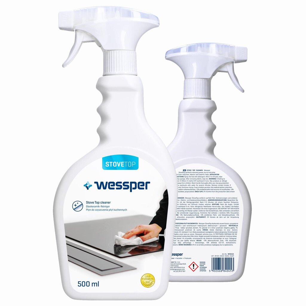 Wessper StoveTop Tīrīšanas šķidrums indukcijas, keramikas un gāzes plītīm cena un informācija | Tīrīšanas līdzekļi | 220.lv