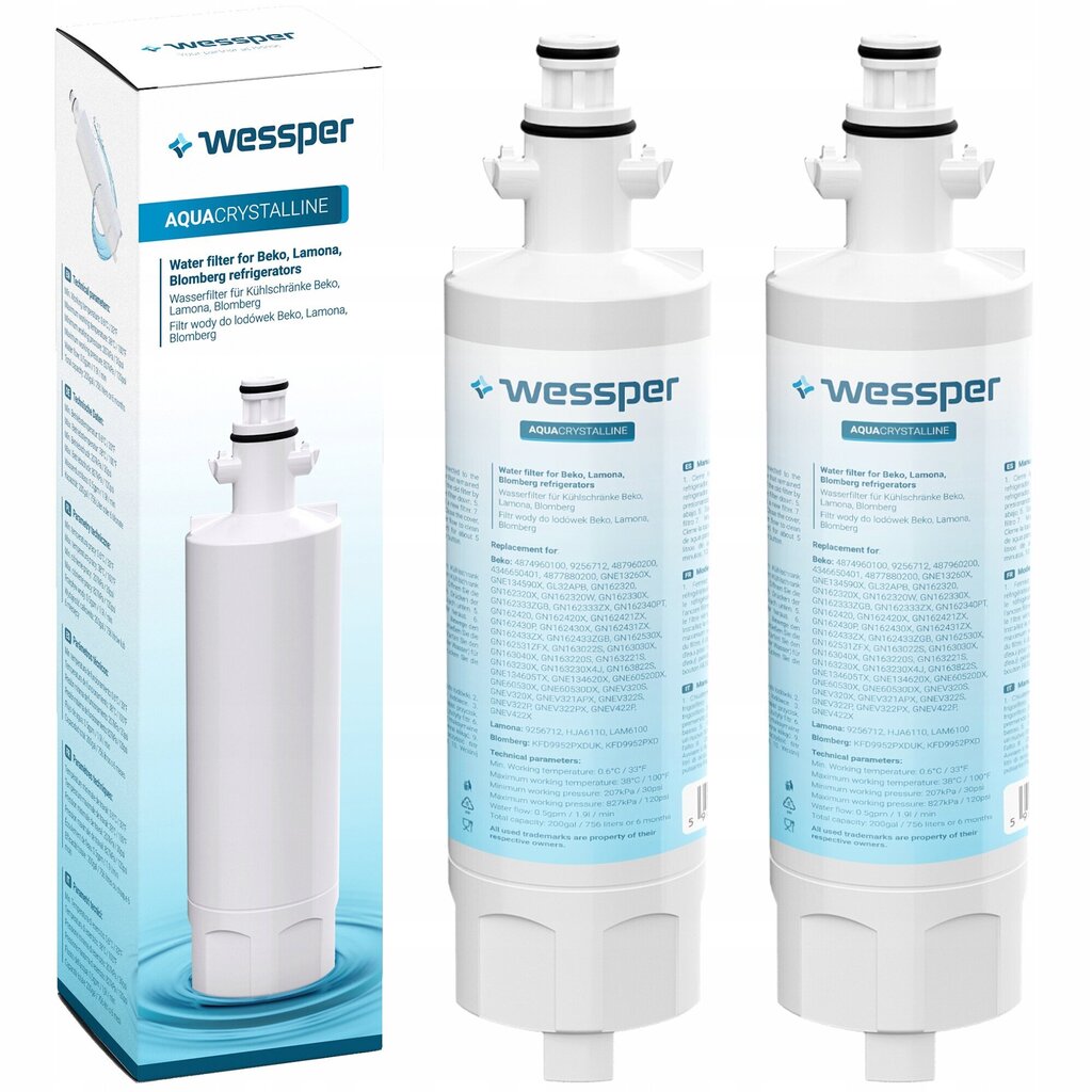 Wessper filtri 2 gab. цена и информация | Ūdens filtri | 220.lv