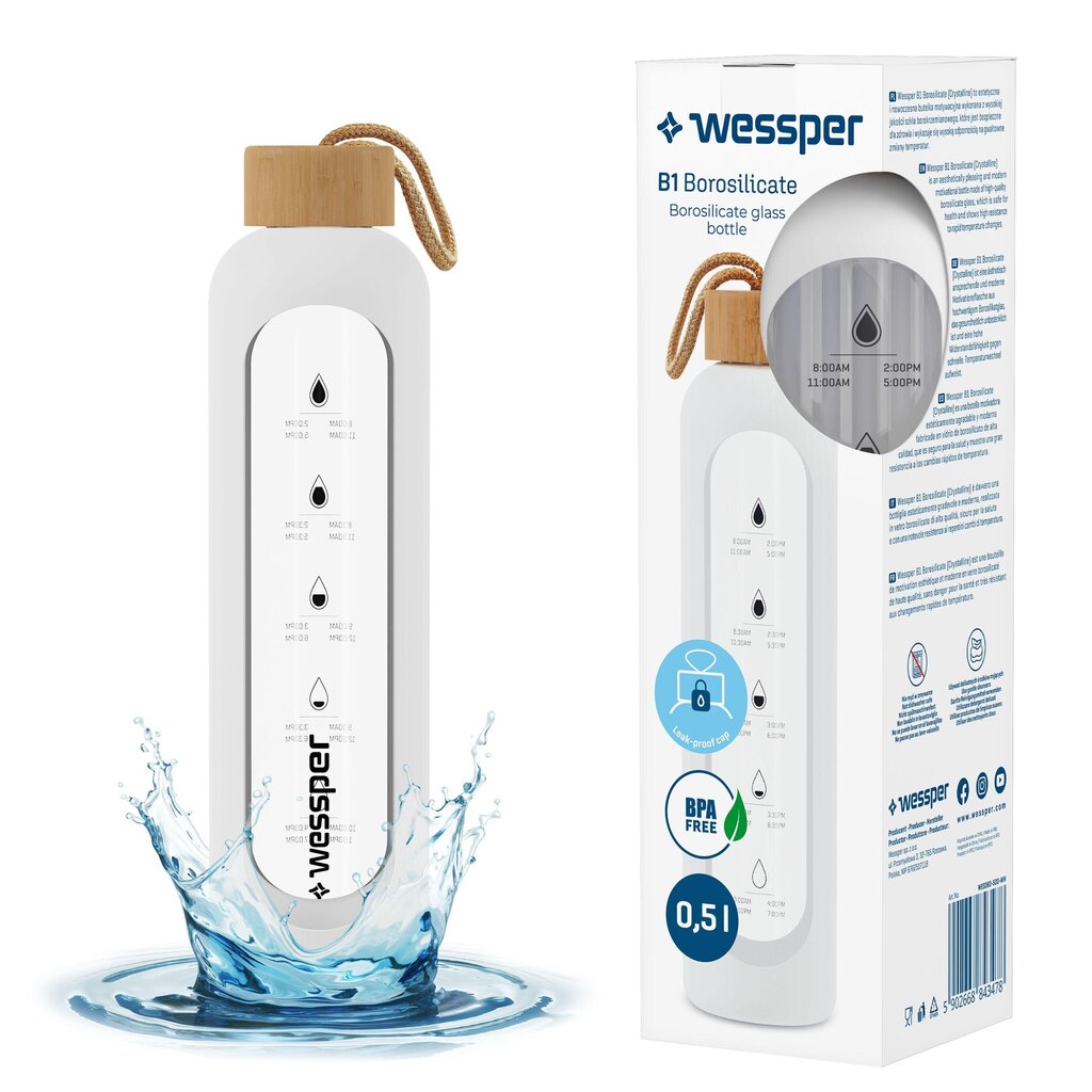 Wessper B1 ūdens pudele 0,5l cena un informācija | Ūdens pudeles | 220.lv