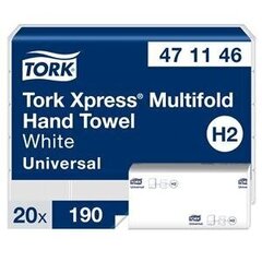 Буклет, полотенце бумажное Tork Xpress Multifold Universal H2, 2 слоя., 23,4 x 21,3 см (20 шт.) цена и информация | Туалетная бумага, бумажные полотенца | 220.lv