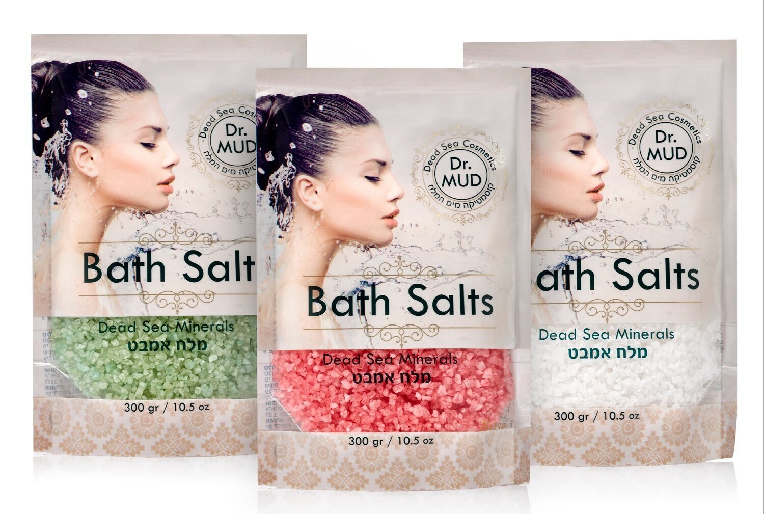 Vannas sāls Dr.Mud Dead Sea Bath Salts, 300 g cena un informācija | Dušas želejas, eļļas | 220.lv