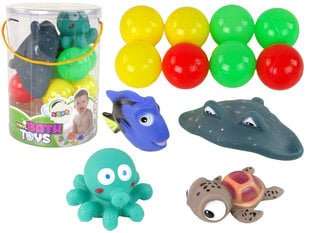 Gumijas vannas rotaļlietu komplekts Lean Toys cena un informācija | Rotaļlietas zīdaiņiem | 220.lv