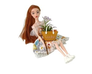 Lelle Emily ar ziediem somiņā Lean Toys cena un informācija | Rotaļlietas meitenēm | 220.lv