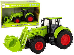 Traktors ar lieliem riteņiem Lean Toys, zaļš cena un informācija | Rotaļlietas zēniem | 220.lv