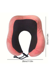 U-образная подушка для путешествий на шею, розовая цена и информация | Аксессуары для автокресел | 220.lv