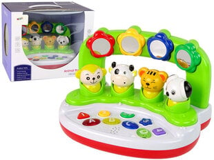 Interaktīva muzikāla rotaļlieta Lean Toys, zaļa cena un informācija | Rotaļlietas zīdaiņiem | 220.lv