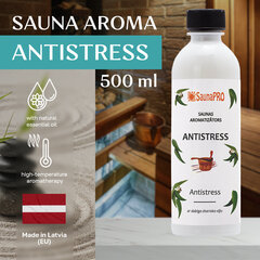 Pirts aromāts Antistress SaunaPro, 500 ml cena un informācija | Pirts lietas | 220.lv