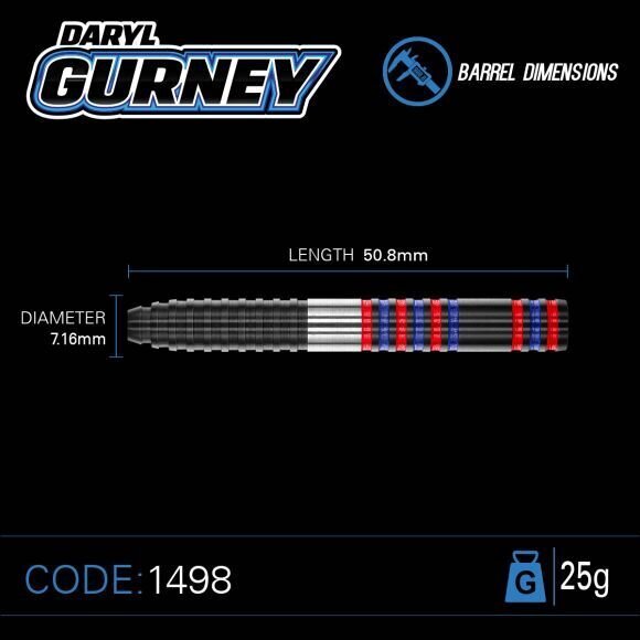 Šautriņas Winmau Daryl Gurney Pro-Series, 25 gr. cena un informācija | Šautriņmešana, dārts | 220.lv