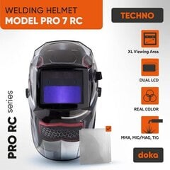 Сварочная маска автоматическая DOKA PRO 7 RC Techno цена и информация | Защита для головы | 220.lv