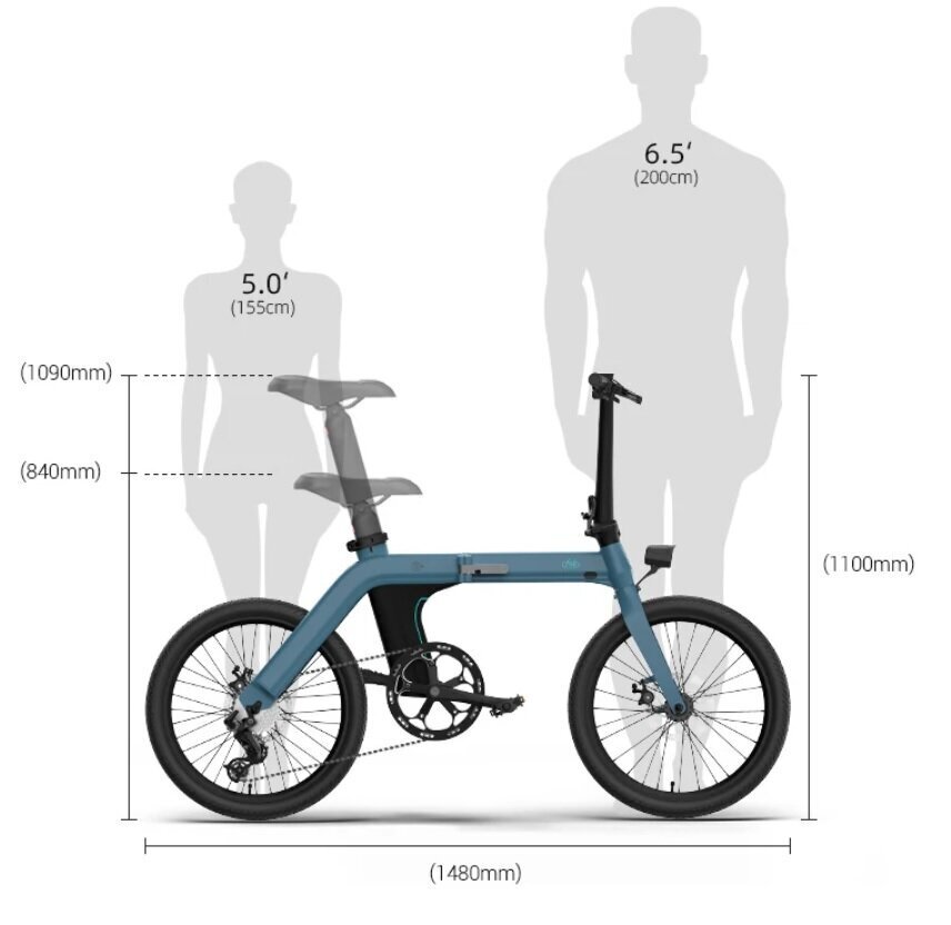 Elektriskais velosipēds Fiido D11, zils cena un informācija | Elektrovelosipēdi | 220.lv