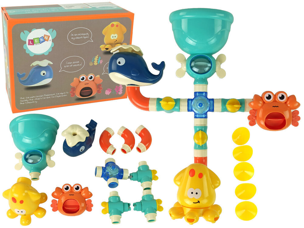 Vannas rotaļlietu komplekts Jūras dzīvnieki Lean Toys цена и информация | Rotaļlietas zīdaiņiem | 220.lv