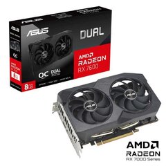 Asus Dual Radeon RX 7600 V2 OC Edition (DUAL-RX7600-O8G-V2) цена и информация | Видеокарты (GPU) | 220.lv