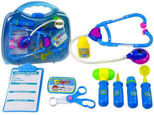Ārsta komplekts koferī Lean Toys, zils cena un informācija | Rotaļlietas zēniem | 220.lv