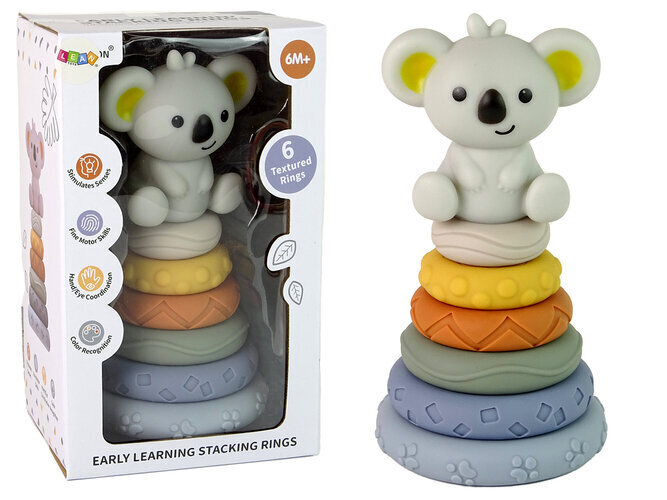 Piramīda Koala Lean Toys cena un informācija | Rotaļlietas zīdaiņiem | 220.lv