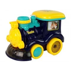 Ripojošs ziepju burbuļu vilciens Lean Toys, zils cena un informācija | Ūdens, smilšu un pludmales rotaļlietas | 220.lv