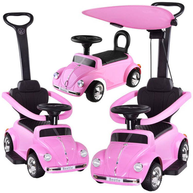 Stumjama bērnu automašīna Jokomisiada Volkswagen Beetle, rozā cena un informācija | Rotaļlietas zīdaiņiem | 220.lv