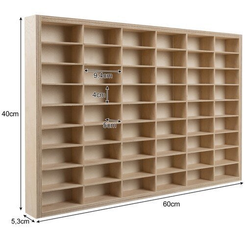 Koka plaukts automašīnām Kruzzel, 60x40x5.3cm, brūns cena un informācija | Plaukti bērnu istabai | 220.lv