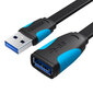 Vention Flat USB 3.0, 1 m цена и информация | Kabeļi un vadi | 220.lv