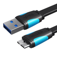 Vention VAS-A12-B025, Flat USB 3.0 A to Micro-B, 0.25 m цена и информация | Кабели и провода | 220.lv