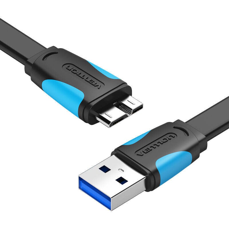 Vention VAS-A12-B050, Flat USB 3.0 A to Micro-B, 0.5 m cena un informācija | Kabeļi un vadi | 220.lv