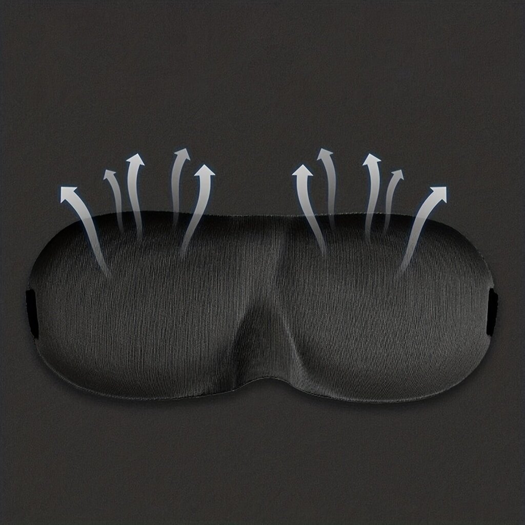 3D acu maska uniseksa, melna, 2 gab. цена и информация | Naktskrekli, pidžamas | 220.lv