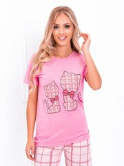 Женская пижама ULR161 - светло-розовая 123162-7 цена и информация | Женские пижамы, ночнушки | 220.lv