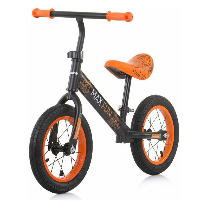 Balansa velosipēds ar pumpējamiem riteņiem Lorelli Max Fun, oranžs/melns cena un informācija | Balansa velosipēdi | 220.lv