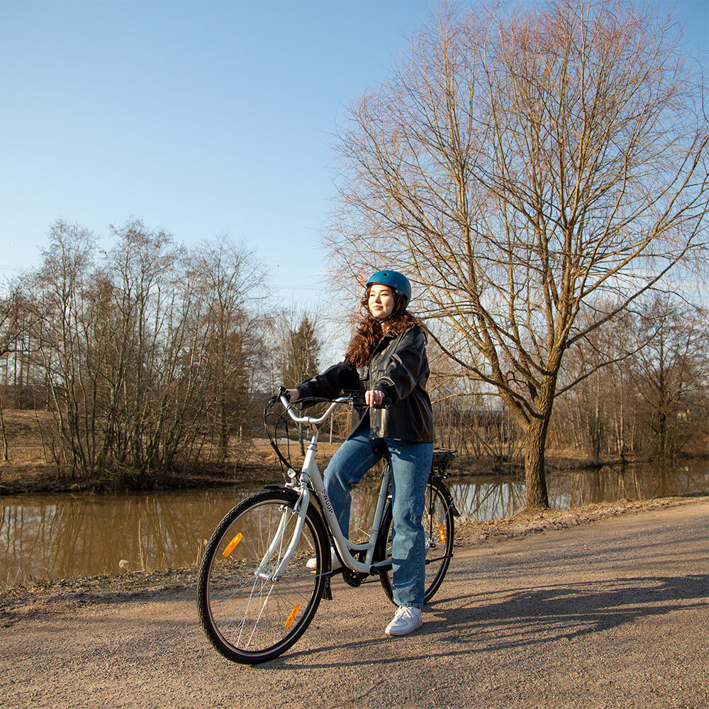 Swoop Elektriskais Velosipēds Classic, Sievietēm 28" Balts cena un informācija | Elektrovelosipēdi | 220.lv