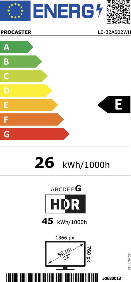 ProCaster LE-32A502WH цена и информация | Televizori | 220.lv
