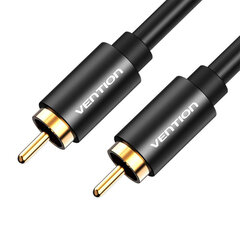 RCA (Coaxial) male to male cable Vention VAB-R09-B200, 2m (black) цена и информация | Кабели и провода | 220.lv