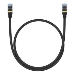 Braided network cable cat.7 Baseus Ethernet RJ45, 10Gbps, 0,5m (black) цена и информация | Кабели и провода | 220.lv