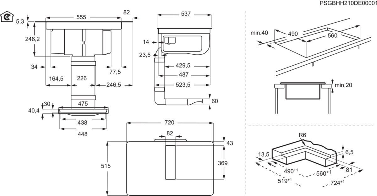 AEG IDE74243IB cena un informācija | Plīts virsmas | 220.lv