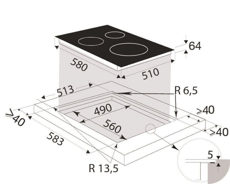 Brandt BPI6321X cena un informācija | Plīts virsmas | 220.lv