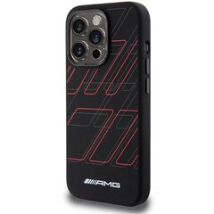 AMG AMHMP15L23SSPK iPhone 15 Pro 6.1" czarny|black hardcase Silicone Large Rhombuses Pattern MagSafe цена и информация | Чехлы для телефонов | 220.lv