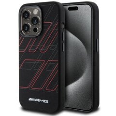AMG AMHMP15X23SSPK iPhone 15 Pro Max 6.7" czarny|black hardcase Silicone Large Rhombuses Pattern MagSafe цена и информация | Чехлы для телефонов | 220.lv