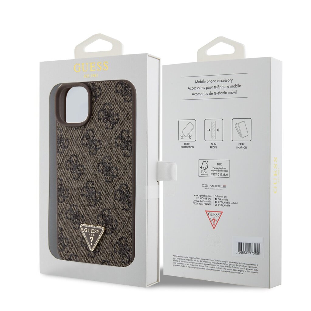 Guess Strass Triangle Metal Logo Case cena un informācija | Telefonu vāciņi, maciņi | 220.lv