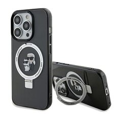 Karl Lagerfeld KLHMP14LHMRSKCK iPhone 14 Pro 6.1" czarny|black hardcase Ring Stand Karl&Choupettte MagSafe цена и информация | Чехлы для телефонов | 220.lv