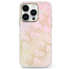 Hello Kitty HKHCP14XHCHPEP iPhone 14 Pro Max 6.7" różowy|pink hardcase IML Gradient Electrop Crowded Kitty Head цена и информация | Чехлы для телефонов | 220.lv