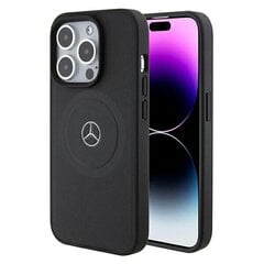 Mercedes MEHMP15L23RMMK iPhone 15 Pro 6.1" czarny|black hardcase Crossed Lines Pattern Leather MagSafe цена и информация | Чехлы для телефонов | 220.lv